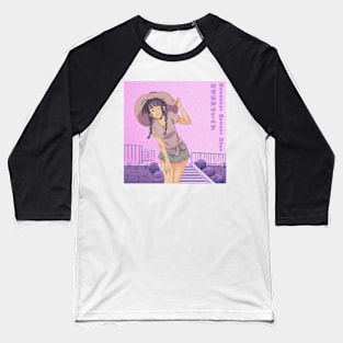 Summer Aesthetic Anime Girl Baseball T-Shirt